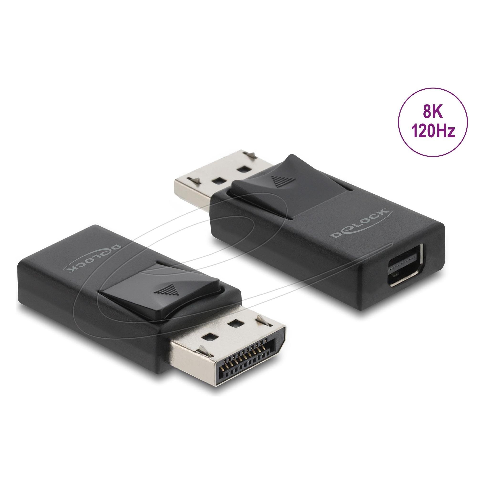 Delock DisplayPort zu Mini DisplayPort Adapter 8K mit HDR un (DisplayPort) (61074)