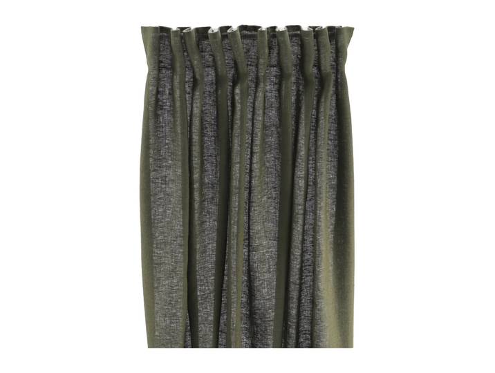 Scandi Living Rideau avec bande Tranquility 139x250 cm Forest green