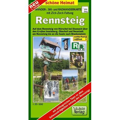 Wander-, Ski- und Radwanderkarte Rennsteig, Sonstige von Verlag Barthel, Barthel, A, 978-3-89591-115-6