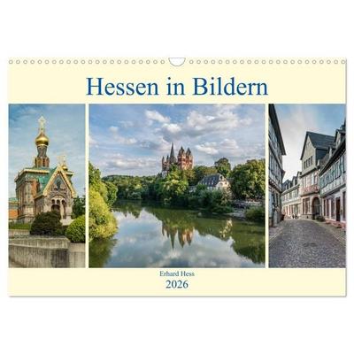Hessen in Bildern (Wandkalender 2026 DIN A3 quer), CALVENDO Monatskalender