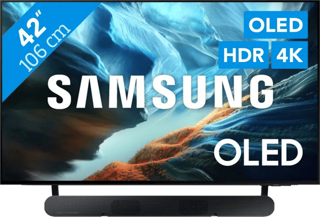 Samsung OLED 42 inch S90H (2026) met Samsung HW-S60D Soundbar Zwart (2024)