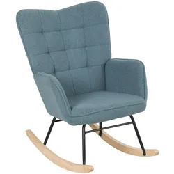 SCHAUKELSTUHL Sessel Relaxsessel bis 120 kg, Polyester, Rosa 98x71x101cm