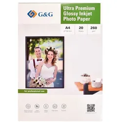 G&G Fotopapier »Ultra Premium Glossy Inkjet« A4 260 g/m2 20 Blatt