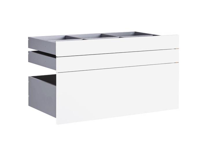 Hom`in Schubladenset, Weiß Hochglanz, 3-teilig, 90.9x50.3x46.8 cm, Schlafzimmer, Kleiderschränke, Schrankzubehör, Schubladen