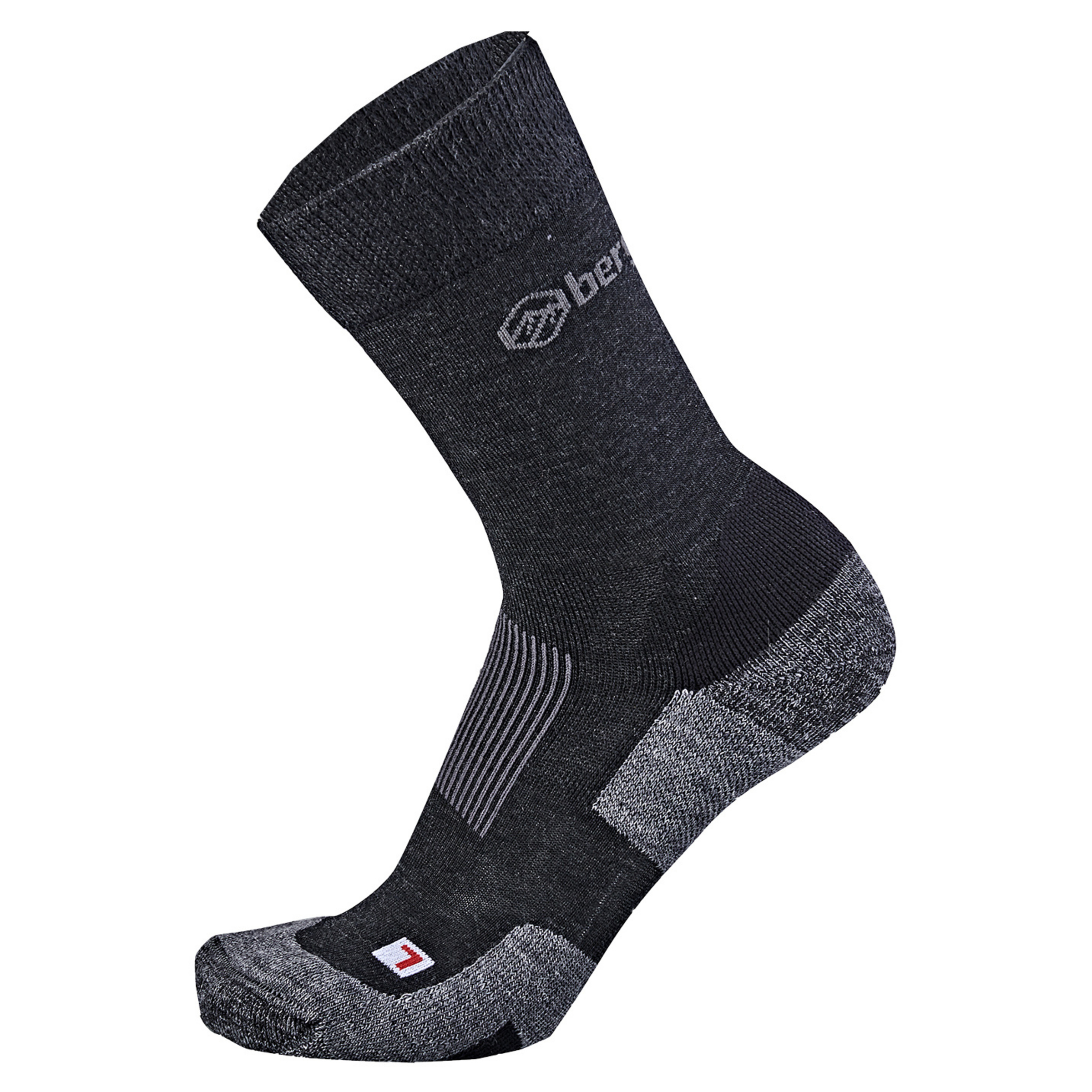 Bergzeit Basics Bergzeit Merino Wandersocken schwarz Größe 42 Camping Atmungsaktiv Merinowolle