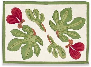 Couleur Nature Fig Red/ Green Placemats 15 x 18-inch (Set of 6)