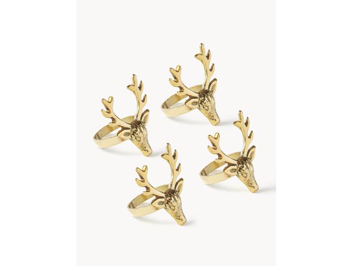 Ronds de serviette de table Deer, 4 pièces