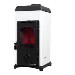 9005 Weiß – Eleganz und Effizienz in Einem, Leistung: 6,4 kW, Kaminofen, Schwedenofen