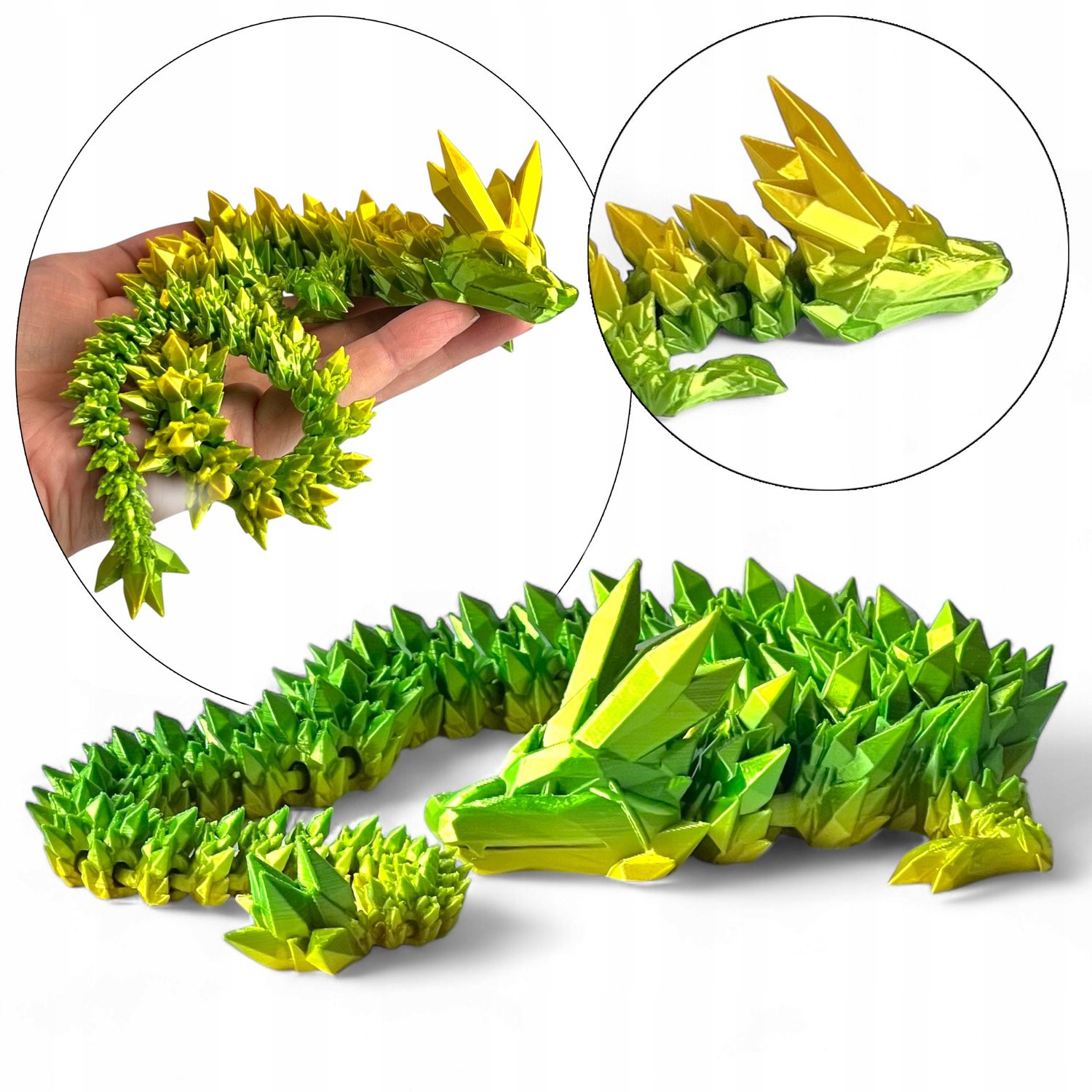 Flexi 3D Kristallen Draak Figuur 42cm