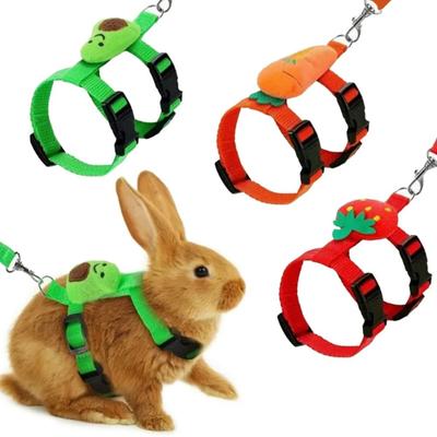Uplifted Goods Adjustable Pet Harness And Leash Set For Small Animals orange