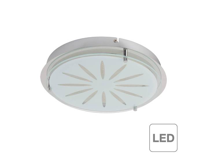 Wandleuchte Cathleen Ø 33cm Silber Gestell: Metall, Schirm: Glas Nicht austauschbare LEDs
