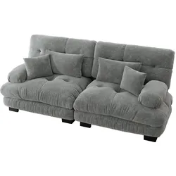 2-SITZER-SOFA aus chenille wolken-design & massivholzrahmen
