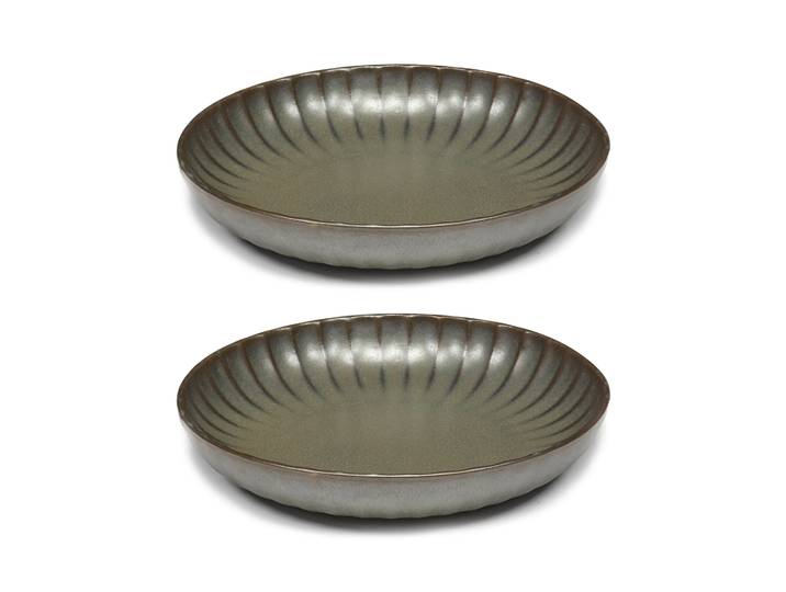 Serax Assiette haute Inku M Ø21 cm, lot de 2. Green