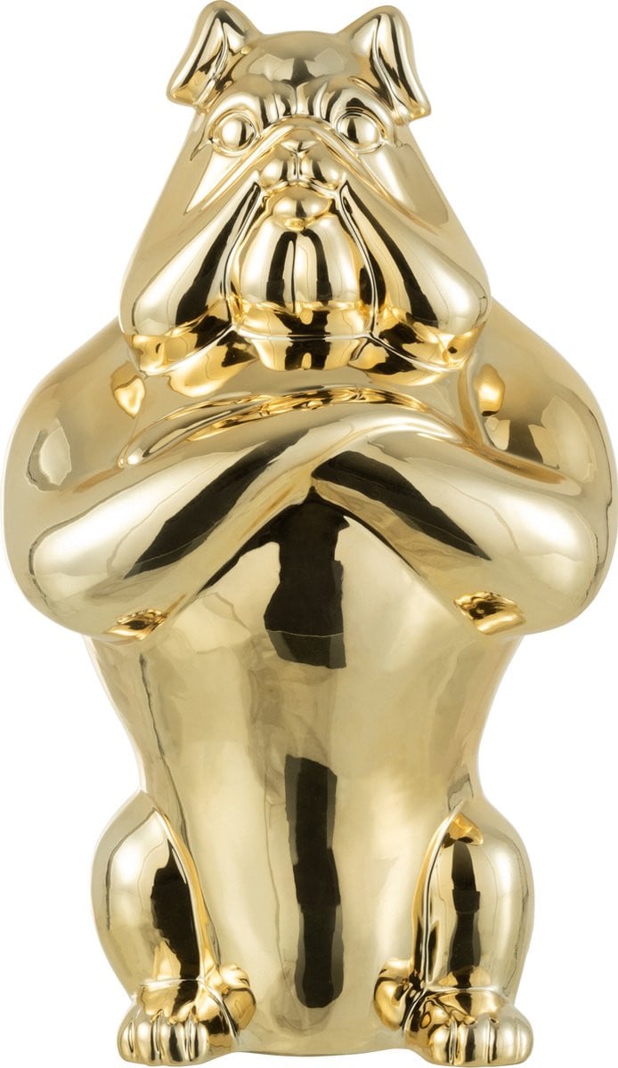 J-Line Bulldog Keramiek Goud Large Tabletop Decoratie