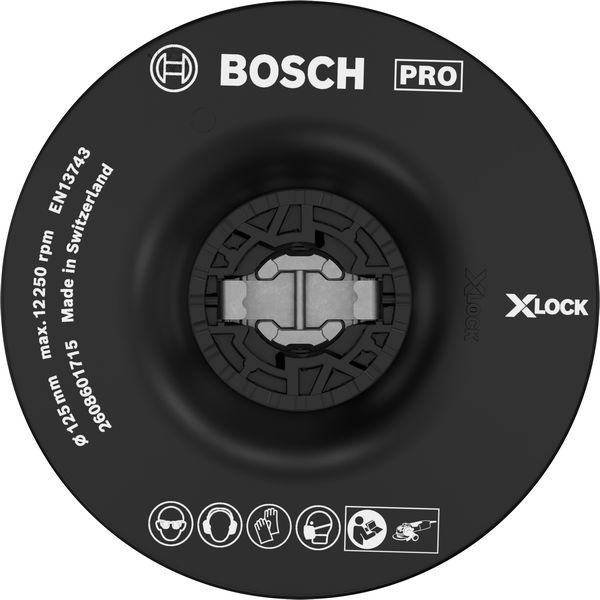 Bosch PRO Backing Pad X-Lock, mittel, 125 mm, mittel 2608601715