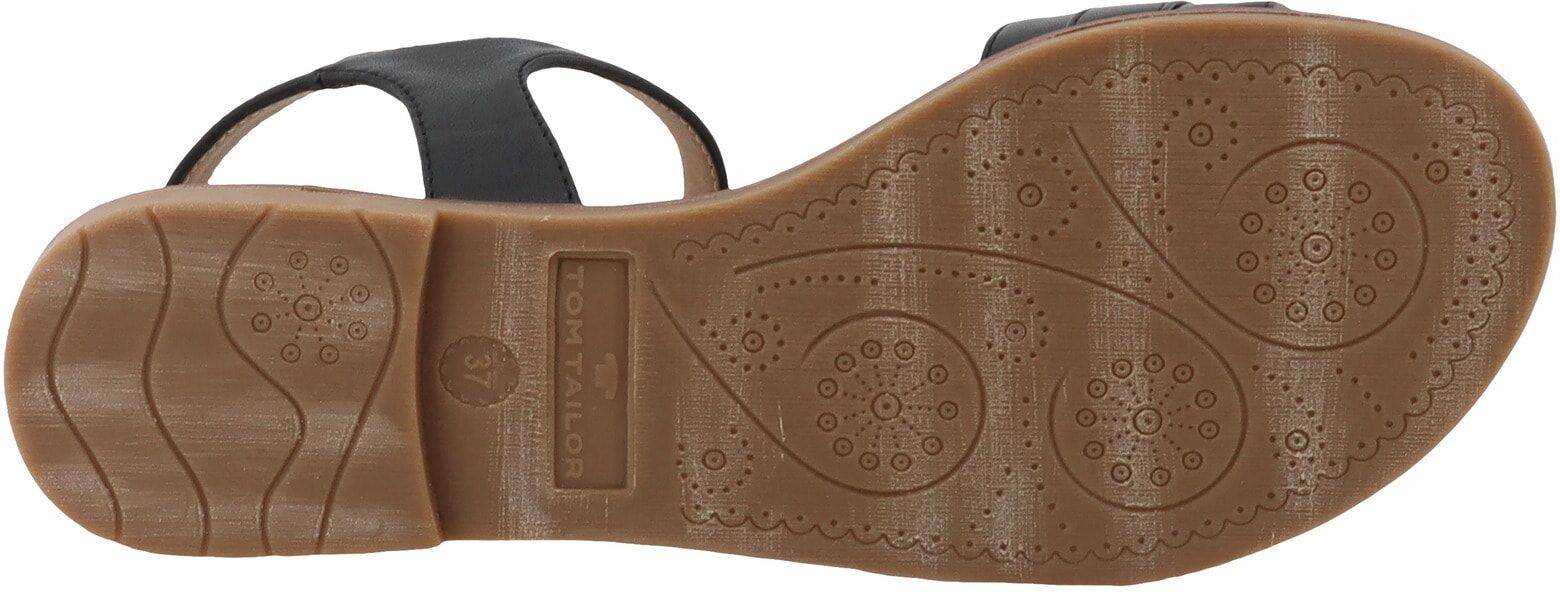Mules TOM TAILOR "Tom Tailor Flat Sandals - Mules", Damen, Gr. 37, schwarz, Schuhe
