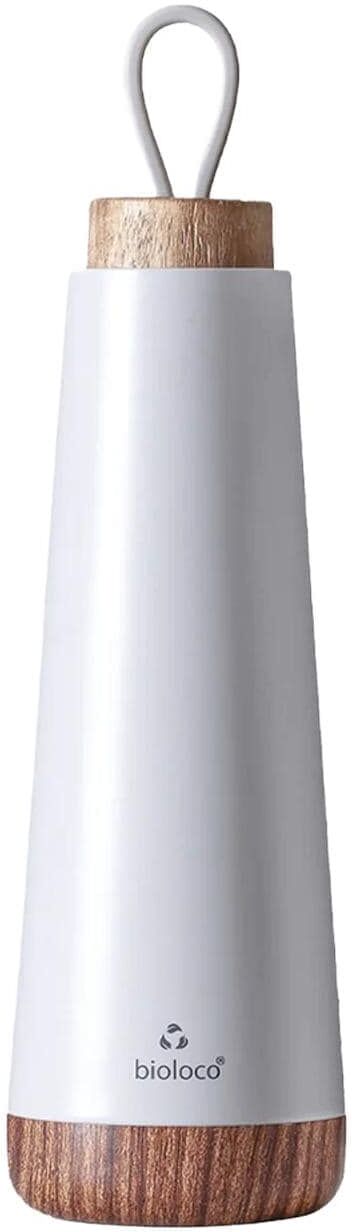 Thermoflasche "BioLoco loop 500 ml", weiss (hellgrau), Trinkflaschen, 500ml, Edelstahl, Silikon, Thermoflasche hellgrau 500ml