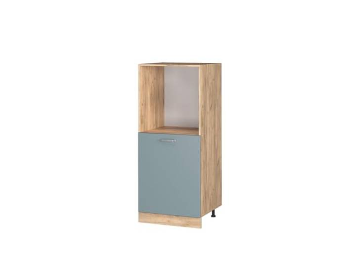 Vicco Herdumbauschrank R-Line, Blau-Grau, 60 cm Backofennische auf komfortabler Höhe · 2 Einlegeböden · Höhenverst. Füße · Metallgriffe · Einfache Integration