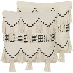 DEKOKISSEN 2er-Set Hellbeige 45/45 cm Thondi