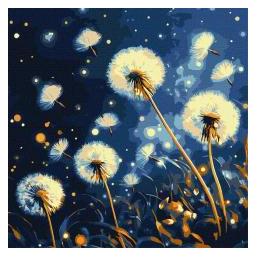 Ideyka Malen nach Zahlen - Fliegende Löwenzahnblüten 40x40cm (66128932)