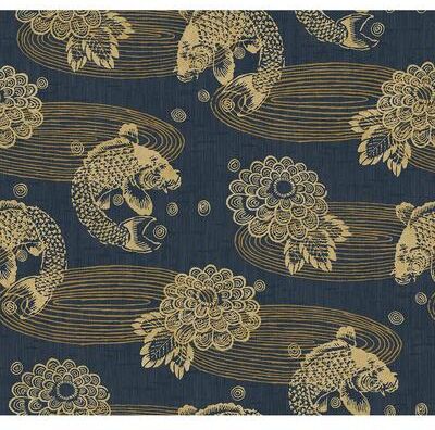 Seabrook Designs Alder Koi Unpasted Wallpaper