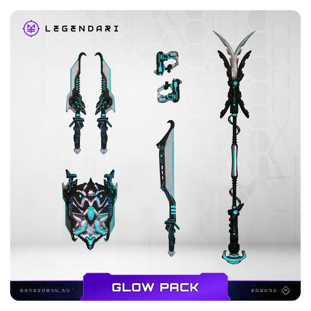 Meta Travelers Legendari Zubehör-Set Glow Weapons Pack (MT-LGND-GWP34)