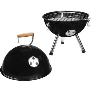 Böttcher-AG Holzkohlegrill 60331, Mini Kugelgrill, aus Stahl, mit Deckel, Grillfläche Ø 29 cm
