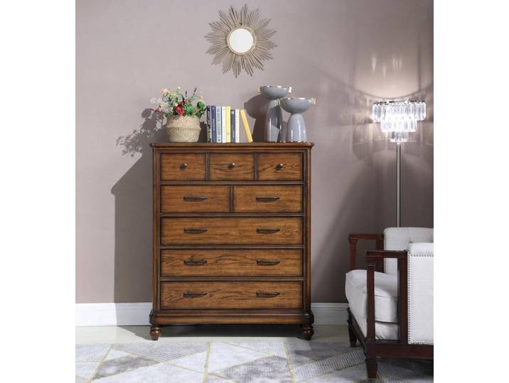 JVmoebel Schubkastenkommode Braunes Sideboard aus echtem Holz mit Regal-Funktion (1 St), Made in Europa