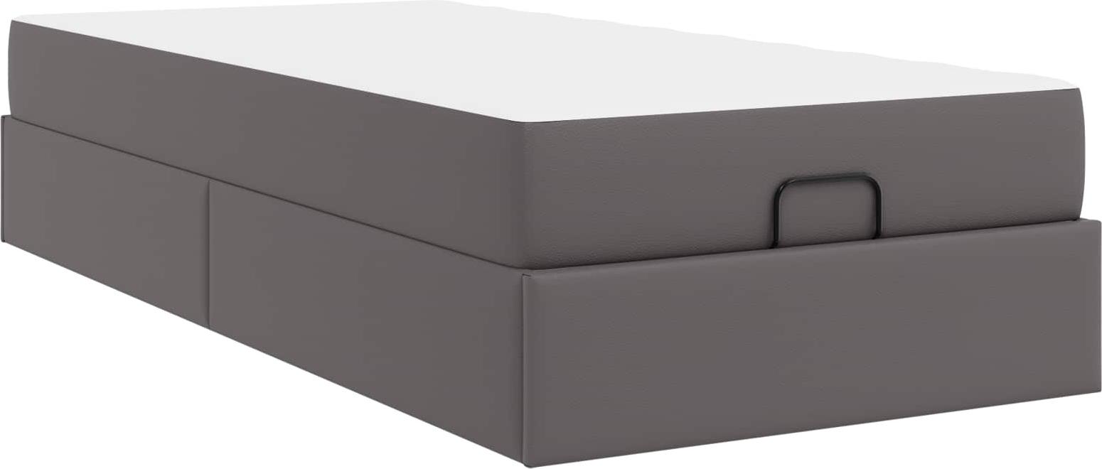 Bettgestell mit Matratze Sonstiges 2 pcs Grau PVC