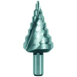 Ruko, Bohrereinsatz, Stufenbohrer Bohrbereich 5 - 28 mm HSS spiralgenutet Schneidenanzahl 2 Stufenanzahl 7 (5 - 28 mm)
