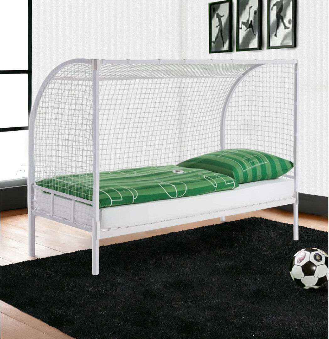 Zoomie Kids Reginald Single (3') Bed Frames White UK Single - DE 90 x 190 cm