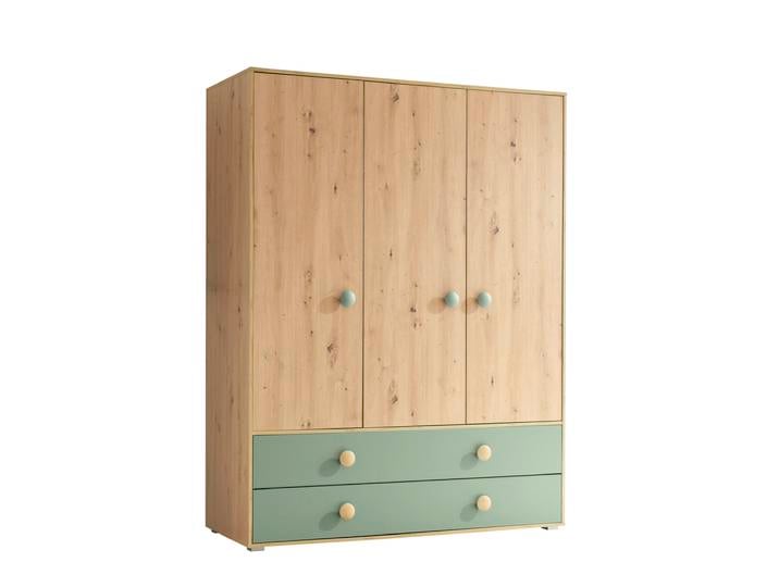 Baby-Kleiderschrank Birta braun/ grün