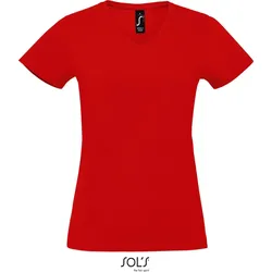 SOLS Schweres Damen V-Ausschnitt T-Shirt 02941 red S