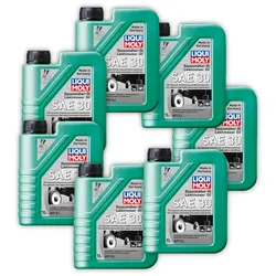 7x Rasenmäheröl LIQUI MOLY 1264 Rasenmäher-Öl SAE 30 Motoröl Motorenöl 4 Takt Öl 1L