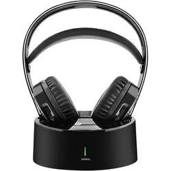Geemarc CL7500 Senioren Versterkte TV-Headset (Optische Aansluiting) (ANC, 8 h, Kabellos), Kopfhörer, Schwarz