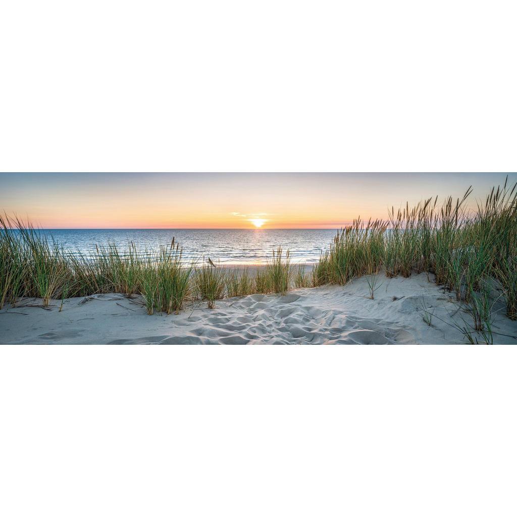 Euroart Leinwandbild, Mehrfarbig, Holz, Papier, Kiefer, Strand \u0026 Meer, rechteckig, 180x60 cm, Keilrahmen, Bilder und Zubehör, Wandbilder, Leinwandbilder