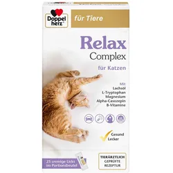 DOPPELHERZ für Tiere Relax Complex Port.Btl.f.Kat. 25X10 g