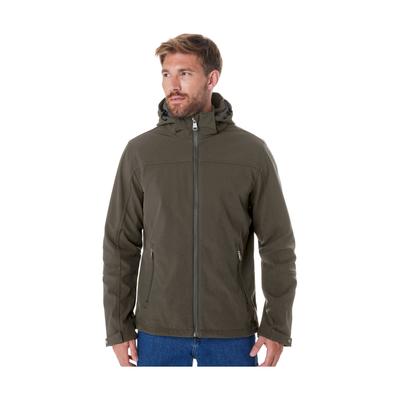 Softshelljacke KILLTEC "Herren Softshelljacke", Herren, Gr. M, grün (dunkelgrün), Oberseite: 100% Polyester.Rückseite: 100% Polyester, Jacken Softshelljacke, Wasserabweisende Softshelljacke mit Fleece, abnehmbarer Kapuze