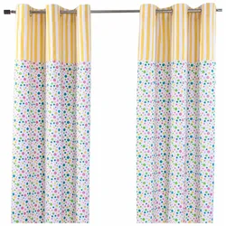 ÖSENVORHANG Bunte Punkte blickdicht 2er-Set, 117/137 cm