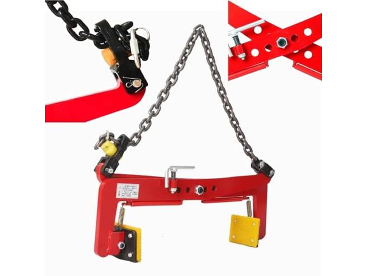 Hebeklemme, verstellbare Steinklemmen, Scherenheber for den Transport von Betonblöcken, Schieferplatten, Bordsteinwerkzeug, vertikale Plattenheber-Steinklemme(17in)
