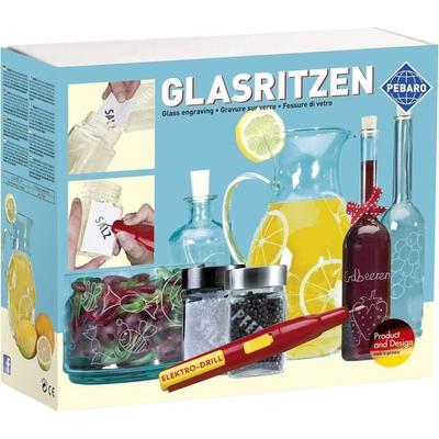 PEBARO 0357 - Glasritzen, Malset mit Gravierstift und Zubehör, Bastelset