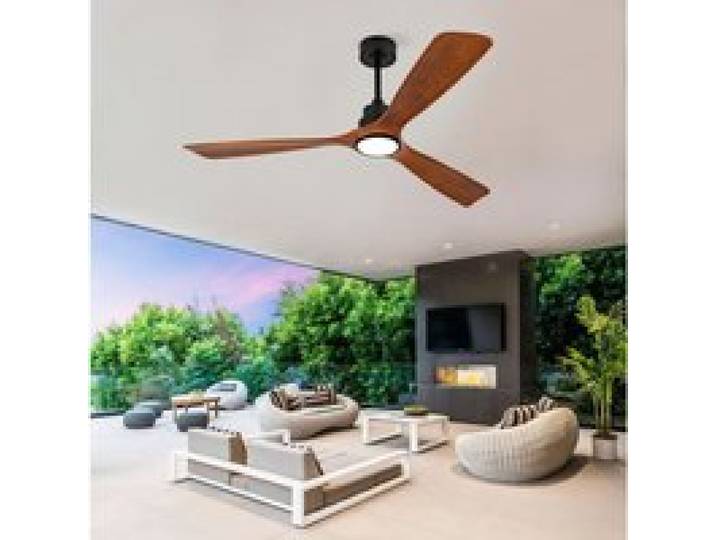 SENVIRO Ventilateur de plafond 60 pouces avec lumière télécommande noir