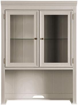 Tuscan Hutch with Glass Doors - Taupe - Ballard Designs