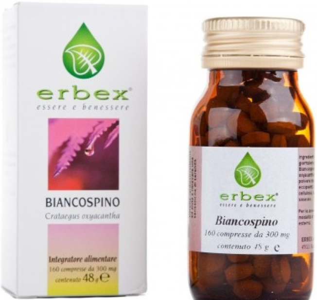 ERBEX Srl Erbex Biancospino - Integratore Alimentare 100 Capsule da 430mg - Sostegno Cardiovascolare e Benessere Mentale