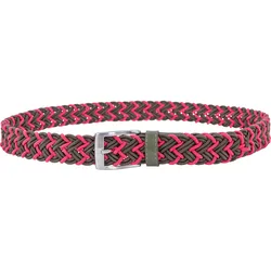 Alberto Gürtel Damen Braided Tip, oliv/pink