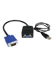 StarTech.com 2 Port VGA Video Splitter Monitor Kabel mit Stromversorgung über USB 1 x Stecker 2 x Buchse/USB Video-Verteiler 2 x Desktop (ST122LE)