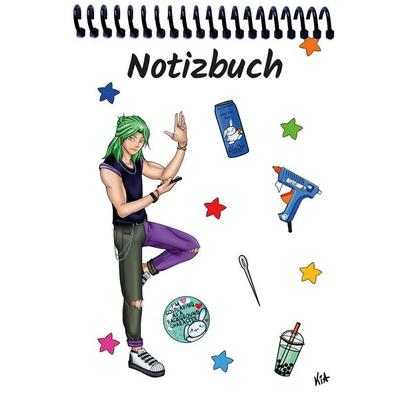 A 5 Notizblock Manga Quinn, weiß, kariert