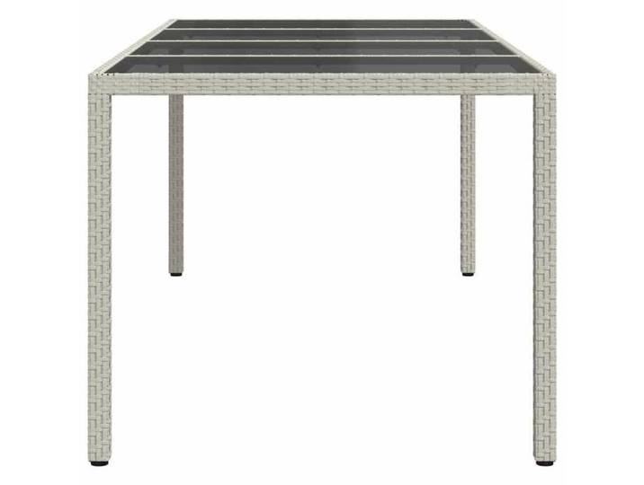 Black Friday  Table à dîner de jardin BURKE 2/4 PERSONNES pour repas Blanc 190x90x75 cm Poly rotin TTT270