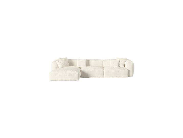 Modulares, 4-Sitzer Design Ecksofa „Martina“ Bouclé Ivory Micadoni