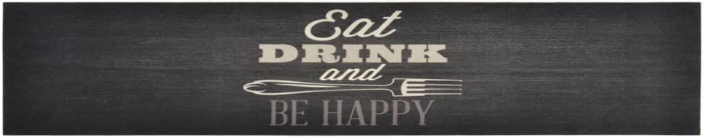 Ophelia & Co. Bettina Kitchen Mat Black Rectangular W60 x L300 cm